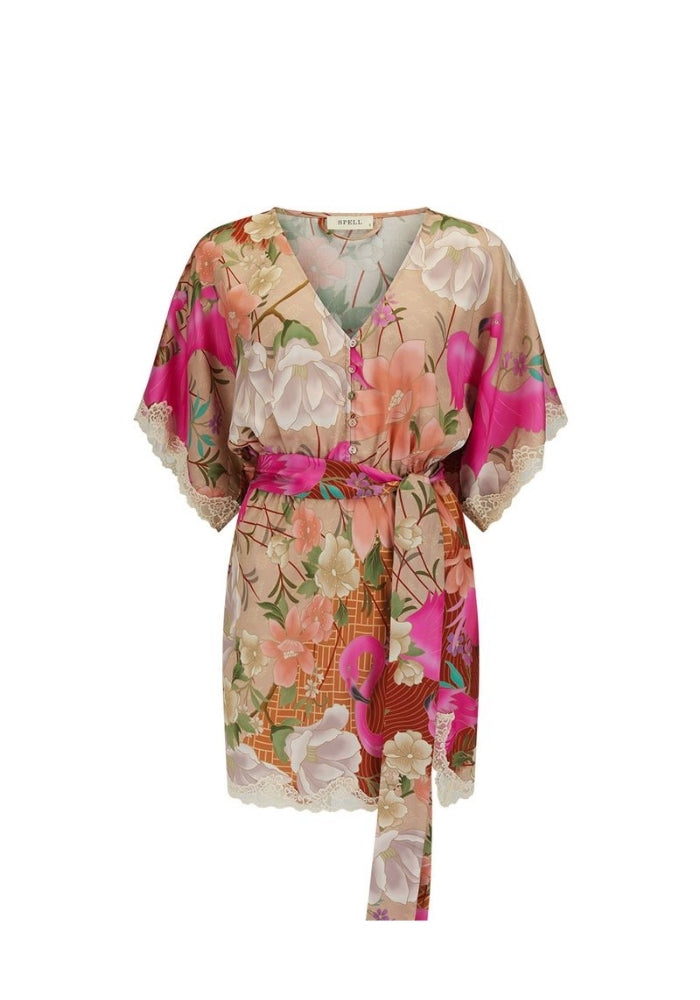SPELL Floridian Lace Mini Dress