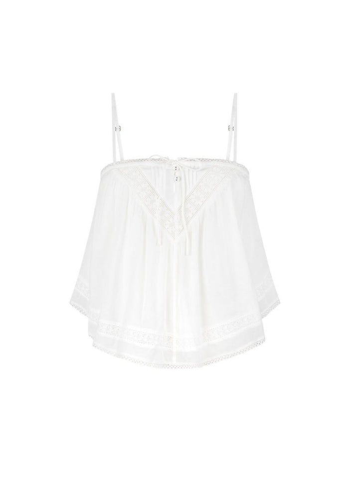 SPELL Hera Lace Crop - Salt