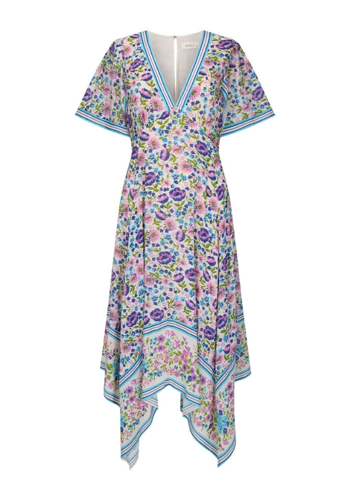 SPELL Impala Lily Handkerchief Dress - Iris