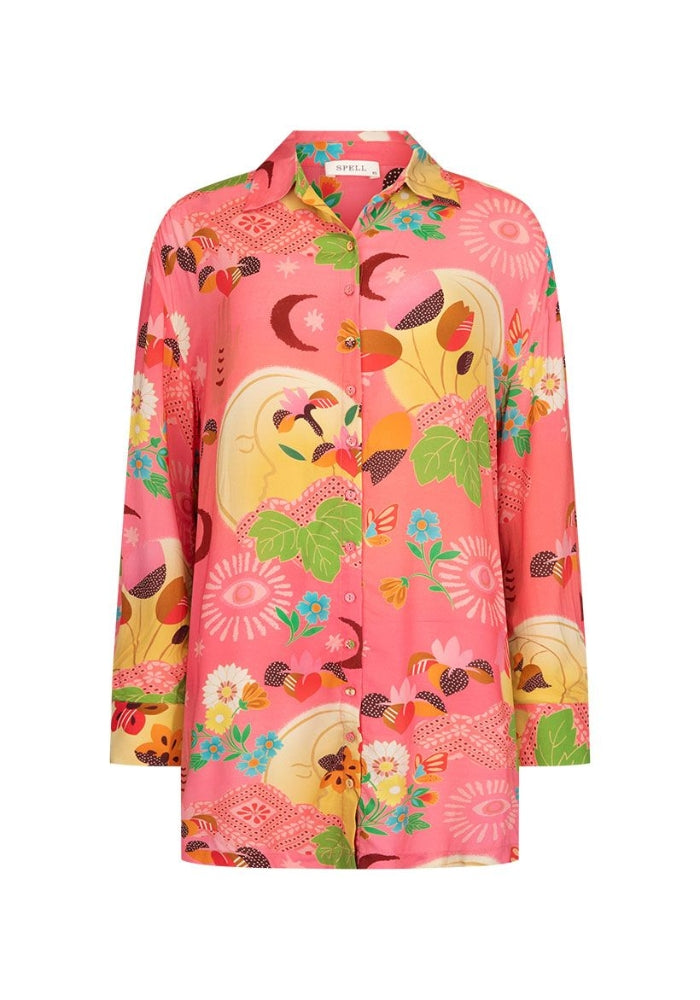 SPELL Libertine Shirt Dress - Cayenne