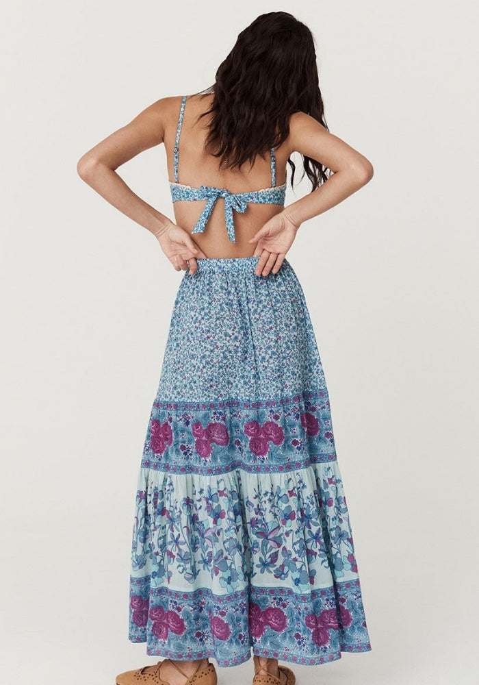 SPELL Love Jetty Maxi Skirt - Blue Nirvana