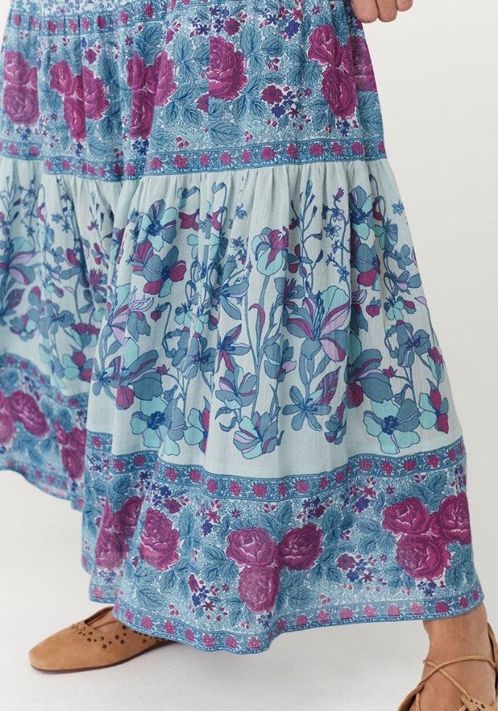 SPELL Love Jetty Maxi Skirt - Blue Nirvana