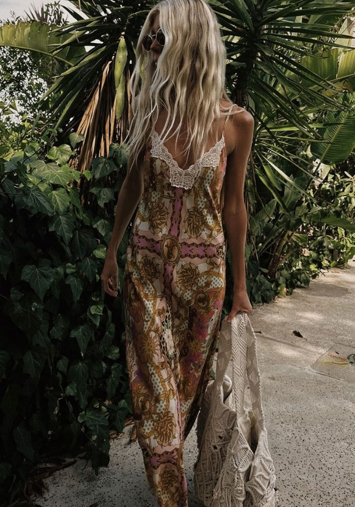 SPELL Lovers & Dreamers Strappy Maxi Dress - Champagne Peach

