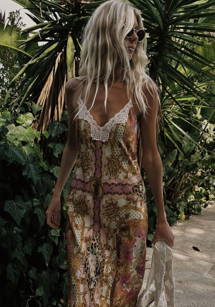 SPELL Lovers & Dreamers Strappy Maxi Dress - Champagne Peach

