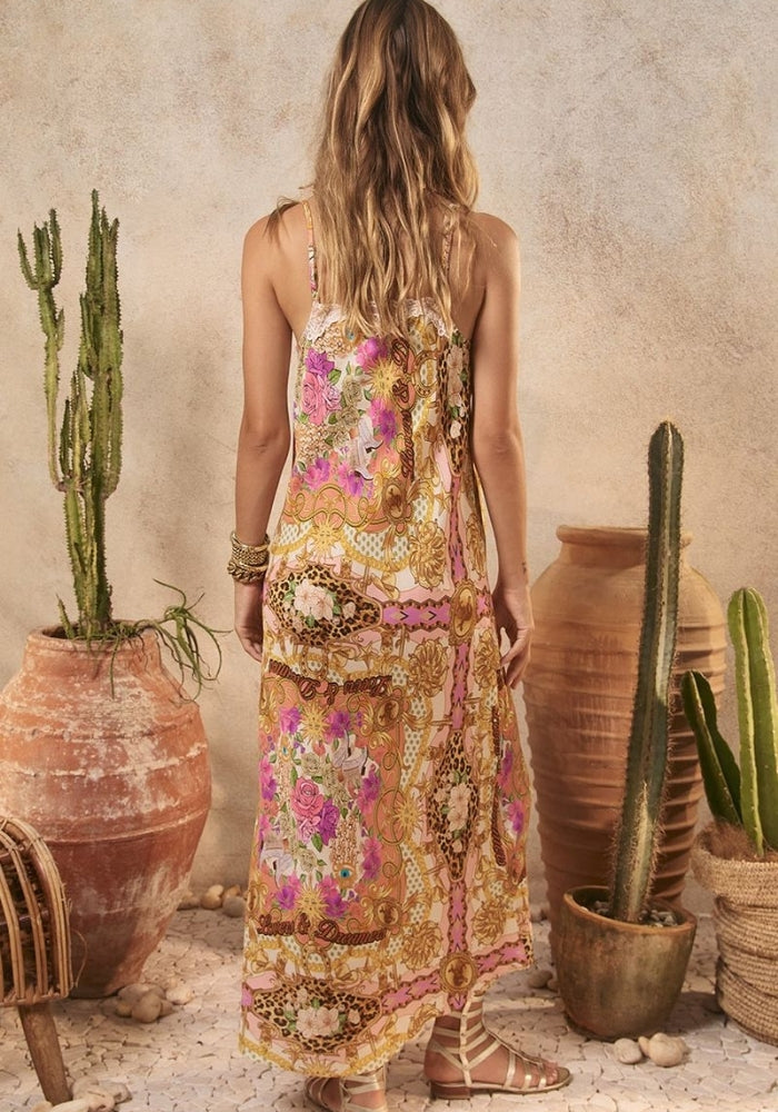 SPELL Lovers & Dreamers Strappy Maxi Dress - Champagne Peach
