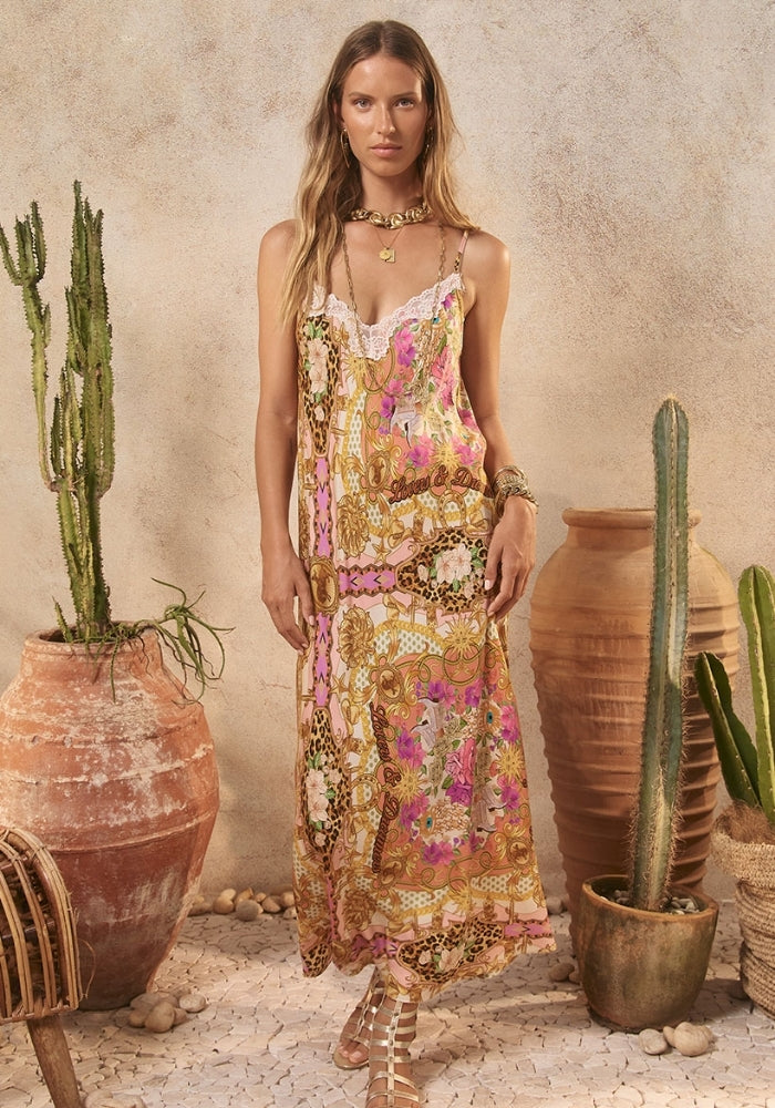 SPELL Lovers & Dreamers Strappy Maxi Dress - Champagne Peach
