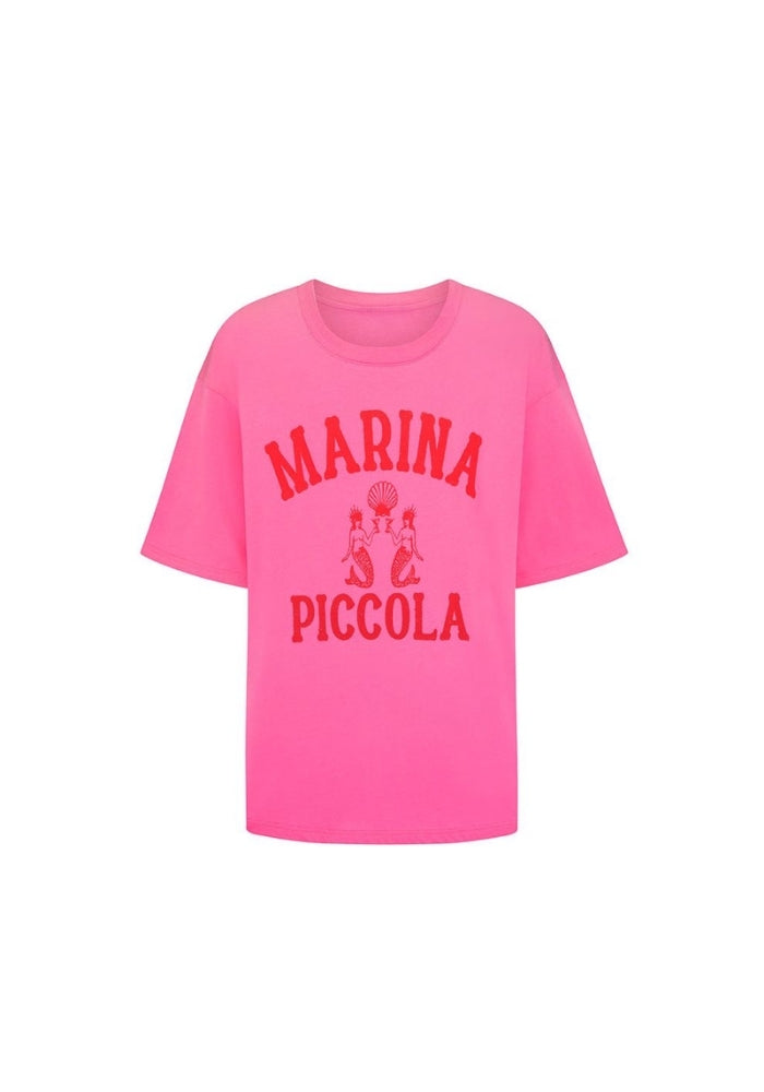 SPELL Marina Piccola Oversized Biker Tee - Cosmos Pink