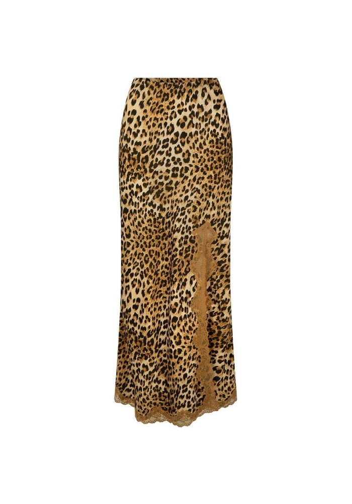 SPELL Samantha Bias Skirt - Vintage Leopard