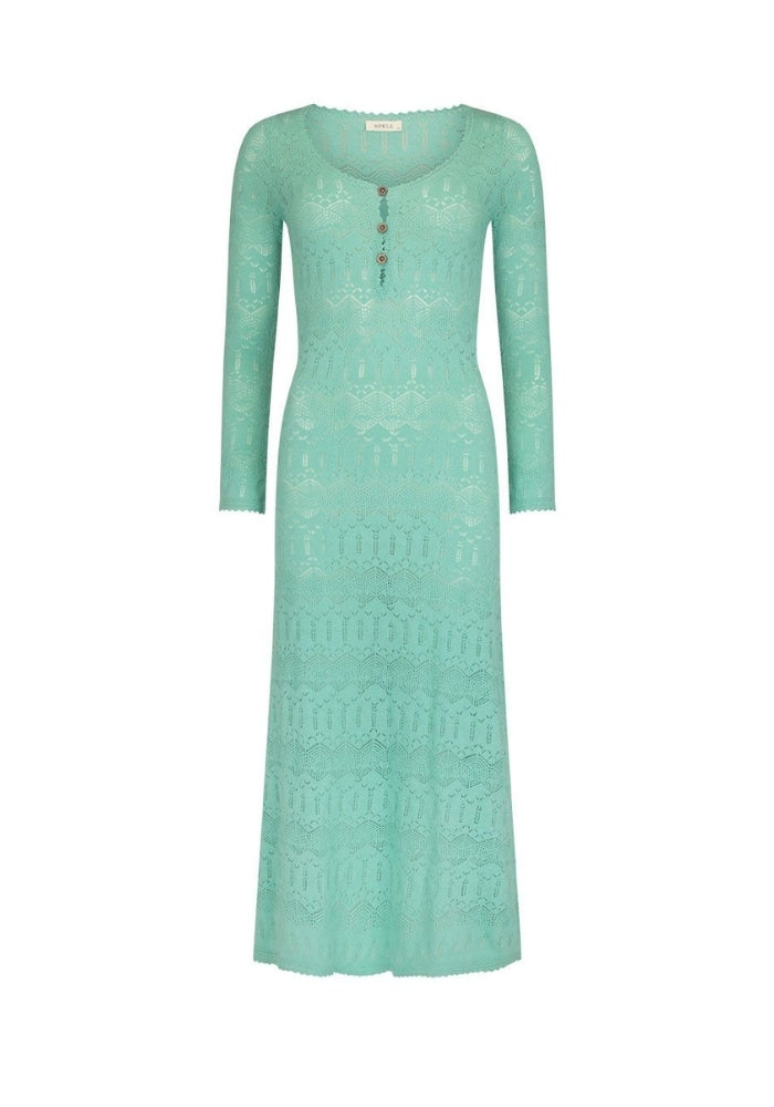 SPELL Siesta Pointelle Dress - Seafoam