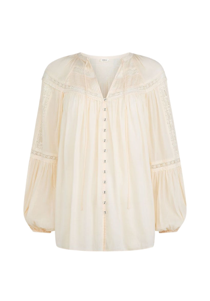SPELL Teodora Blouse - White Smoke