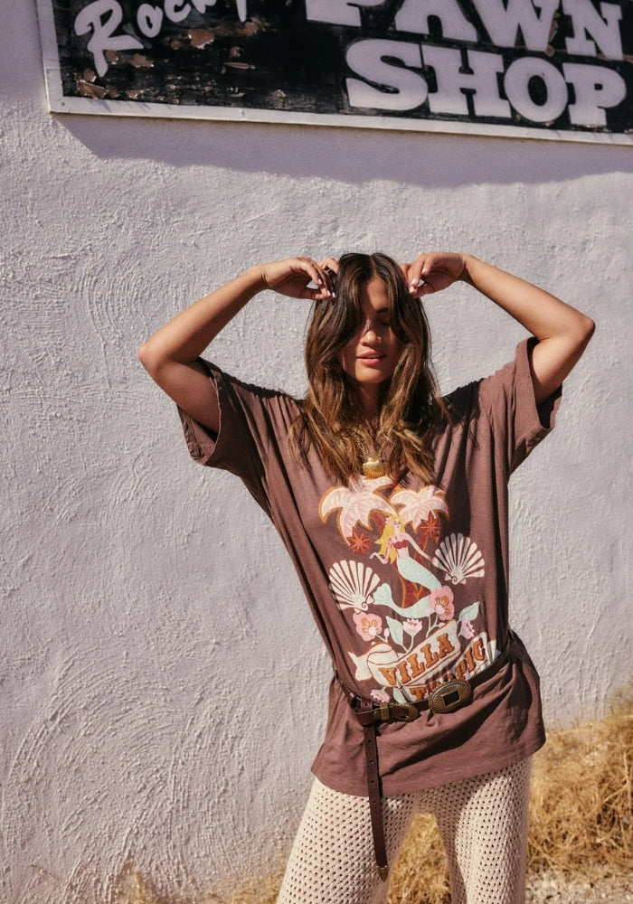 SPELL Villa Tropic Oversized Biker Tee