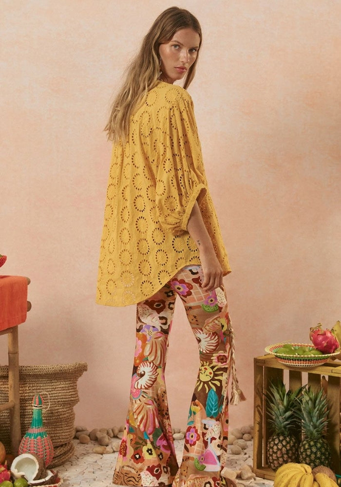 SPELL Yaya Lace Blouse - Golden Sun