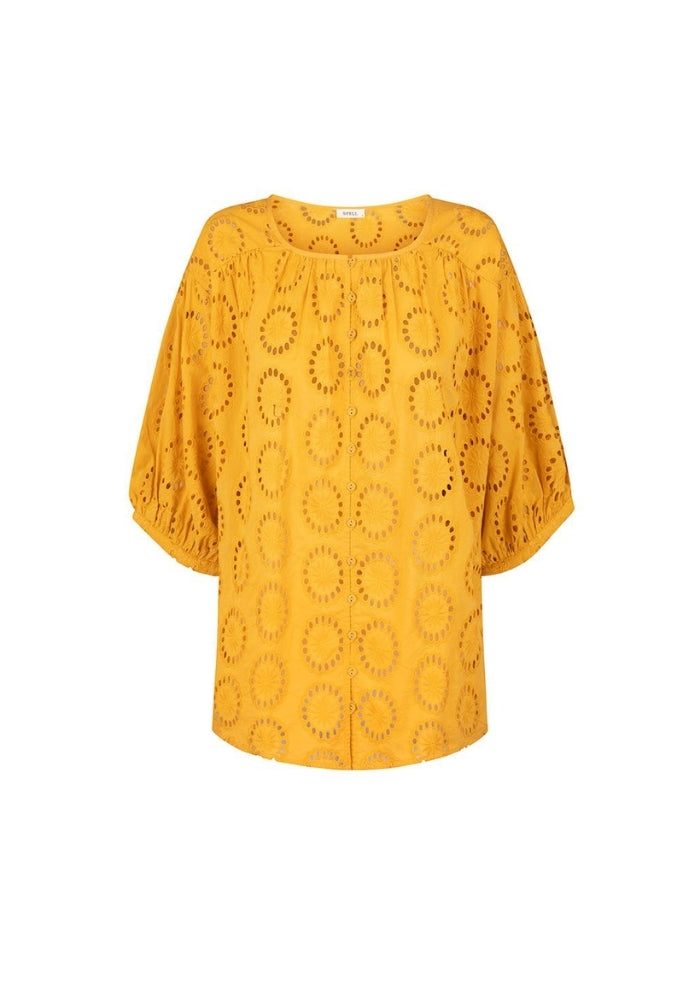 SPELL Yaya Lace Blouse - Golden Sun