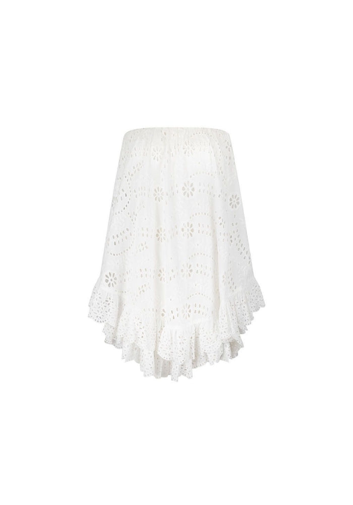 SPELL Yaya Lace Scarf Mini Dress - Antique White