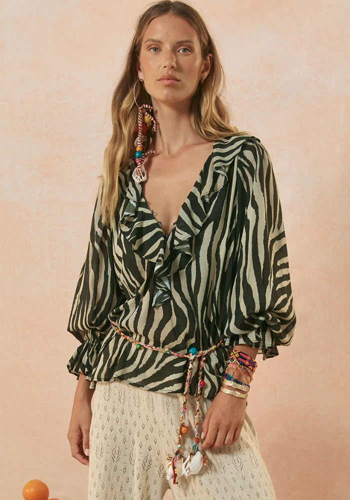 SPELL Zevra Blouse - Washed Charcoal