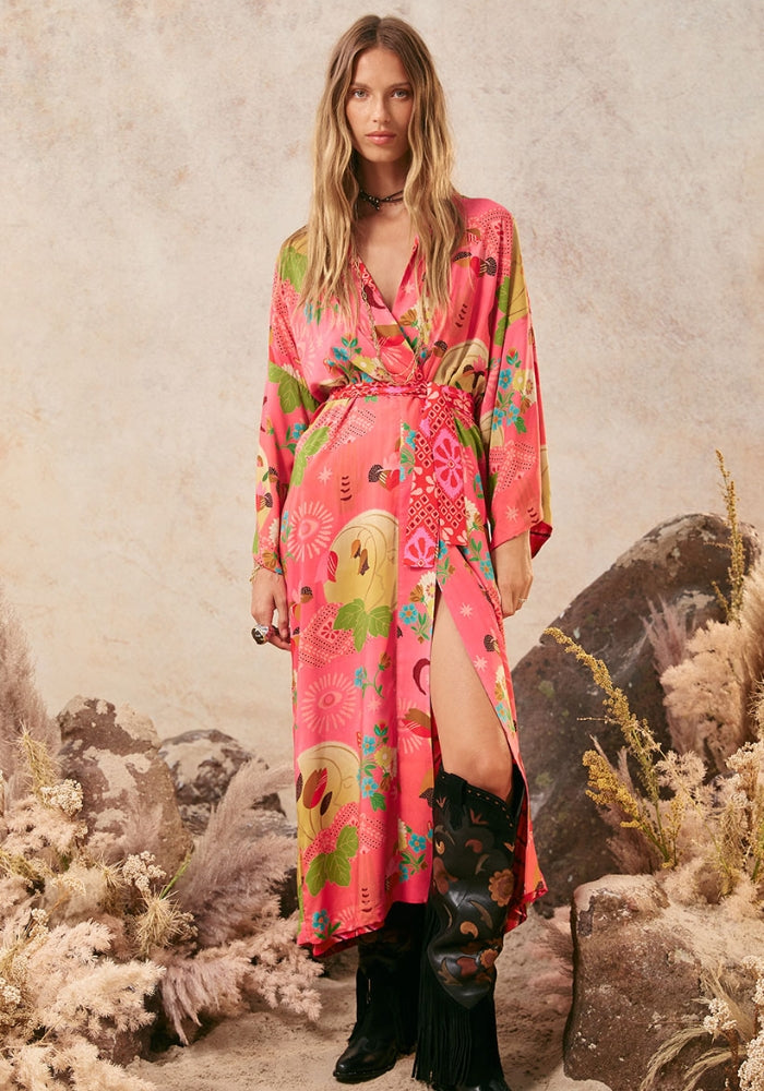 SPELL Libertine Reversible Robe - Cayenne