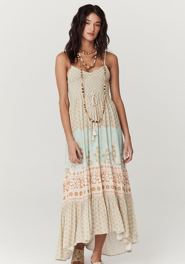 Sweet Nothings Shirred Strappy Dress - Peppermint
