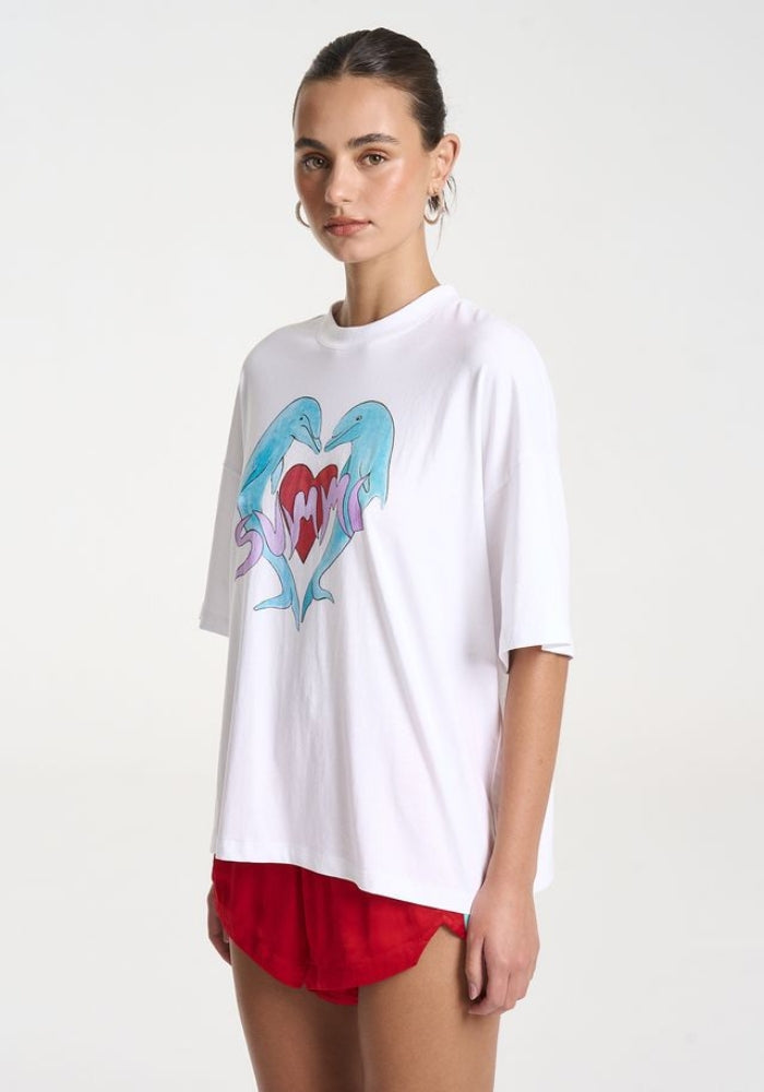SUMMI SUMMI I Heart Dolphins Tee