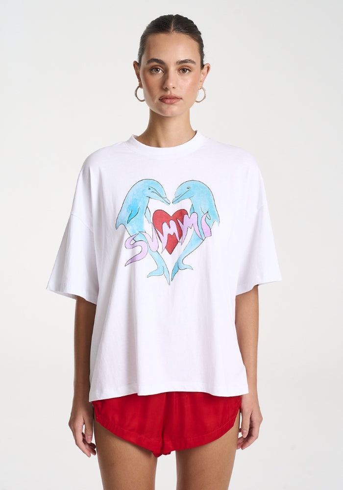 SUMMI SUMMI I Heart Dolphins Tee