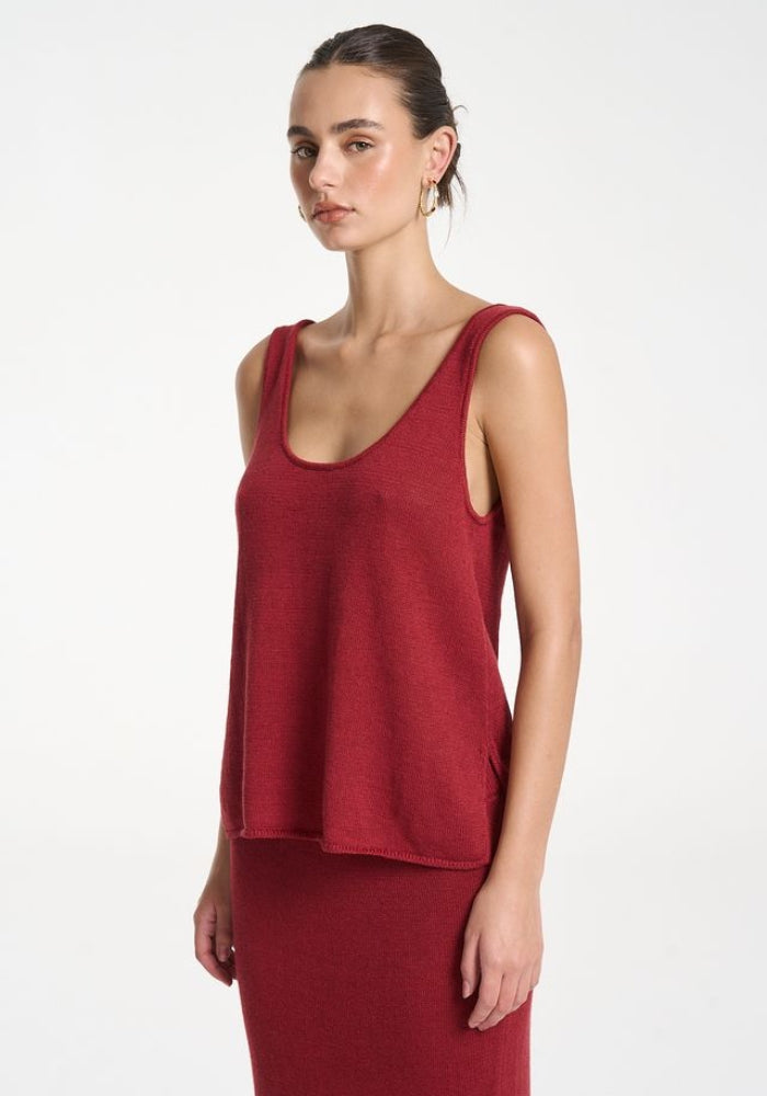 SUMMI SUMMI Knit Tank - Carmine Red  