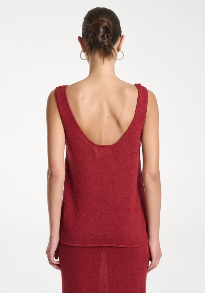 SUMMI SUMMI Knit Tank - Carmine Red  