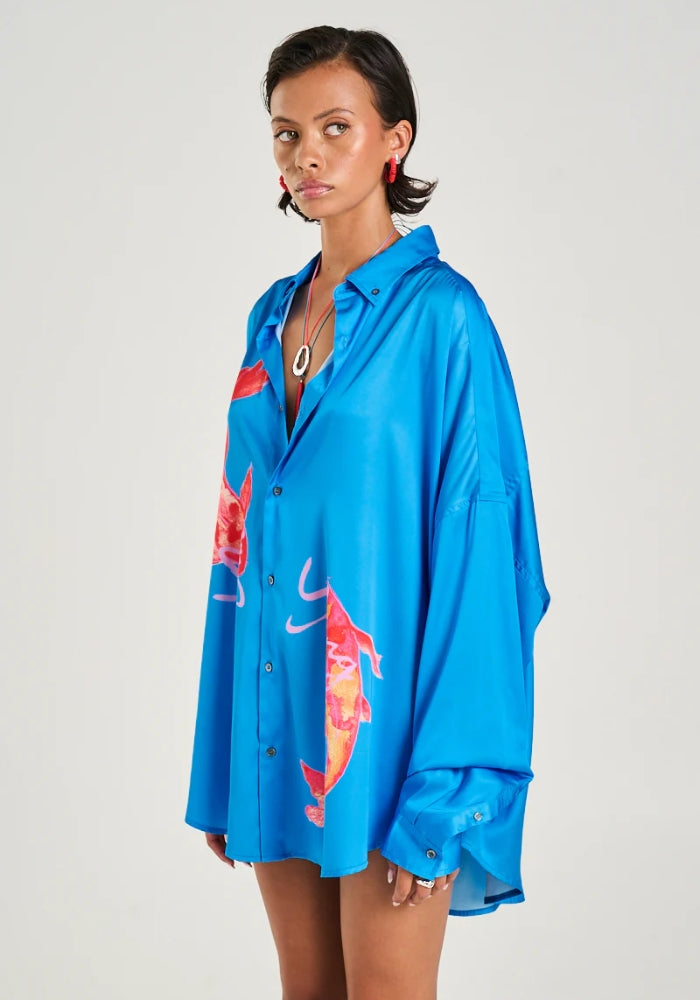 SUMMI SUMMI  LS Oversized Shirt - Koi