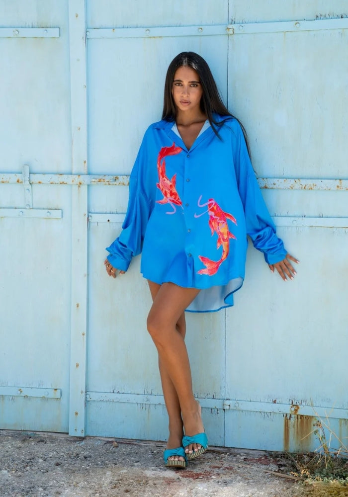 SUMMI SUMMI  LS Oversized Shirt - Koi