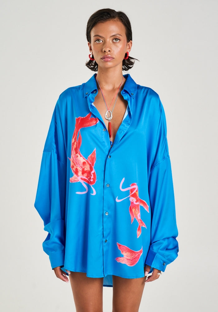 SUMMI SUMMI  LS Oversized Shirt - Koi
