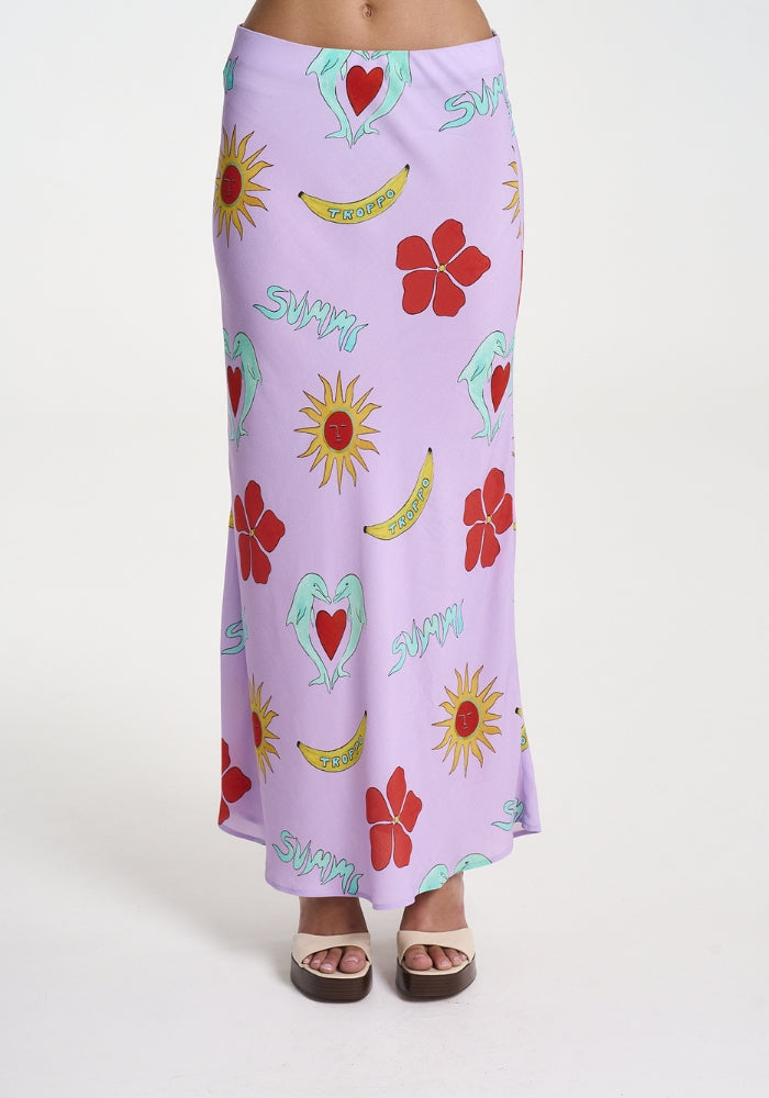 SUMMI SUMMI  Slip Skirt - Lilac Troppo