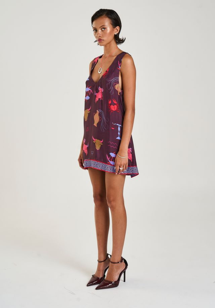 SUMMI SUMMI V-Neck Shift Dress - Zodiac