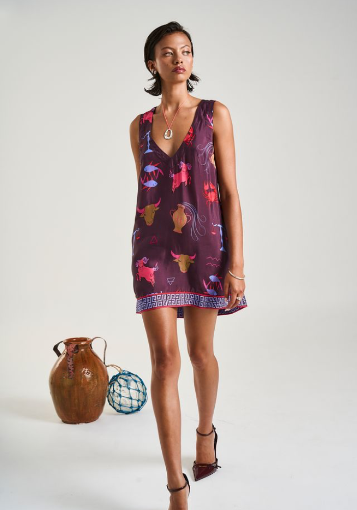 SUMMI SUMMI V-Neck Shift Dress - Zodiac