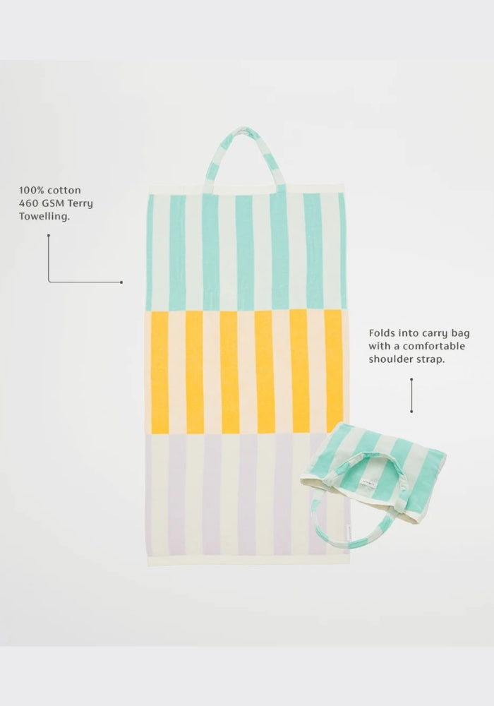 SUNNYLIFE Beach Towel 2-in-1 Tote Bag Rio Sun Multi