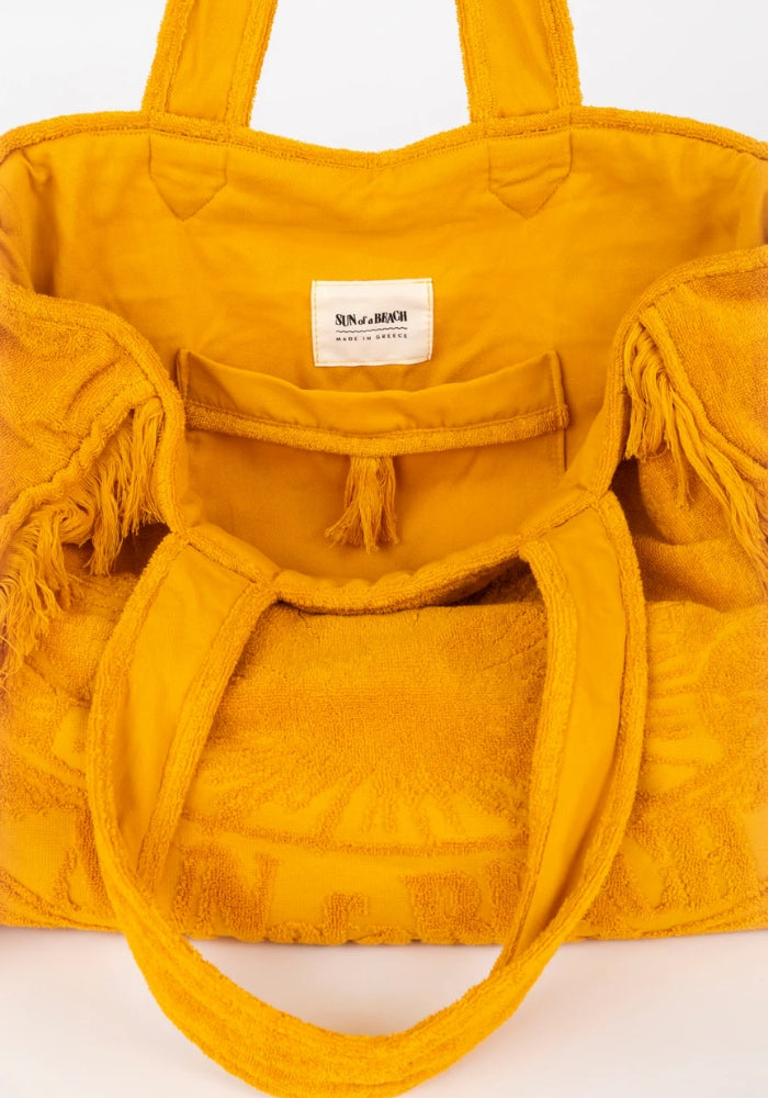 Sunflower Terry Tote Beach Bag
