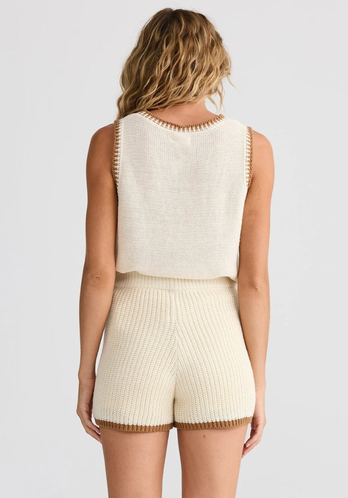 TALISMAN Dream Catcher Knit Short - Natural W Tan