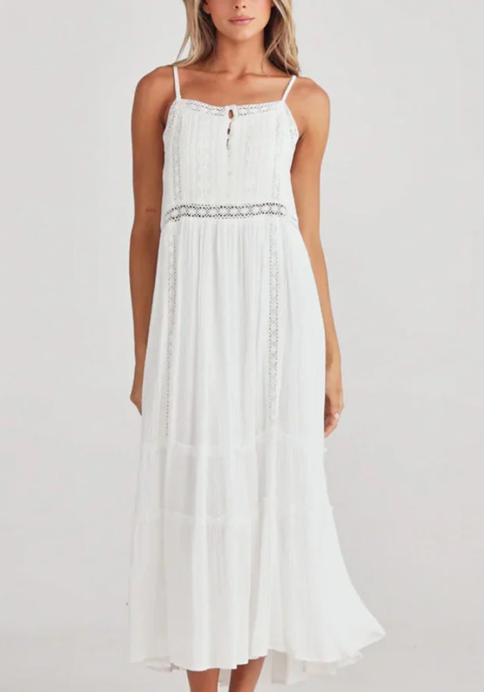 TALISMAN Inhale Dress Off White Dobby