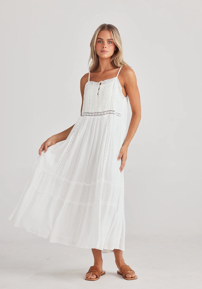 TALISMAN Inhale Dress Off White Dobby