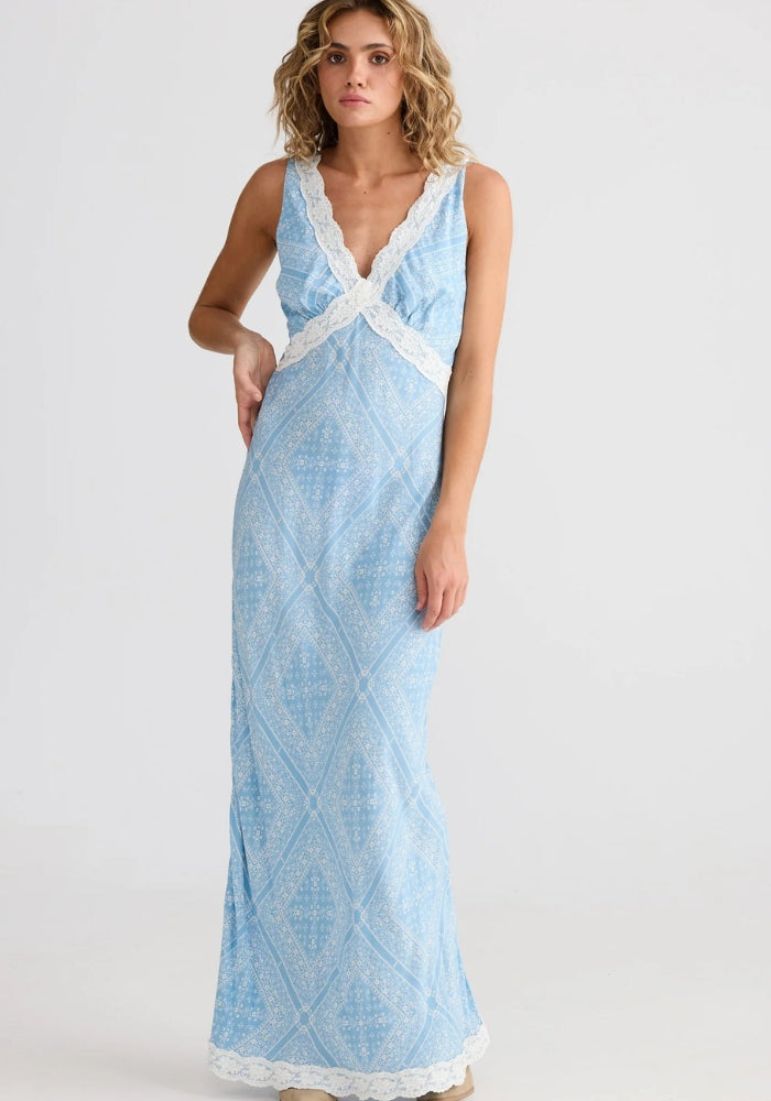 TALISMAN Luca Dress  -  Denim Bandana
