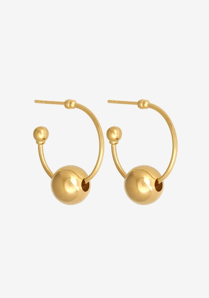 TEMPLE OF THE SUN Alba Hoops Medium Gold