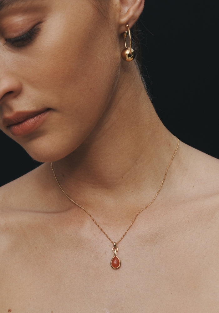 TEMPLE OF THE SUN Alba Hoops Medium Gold