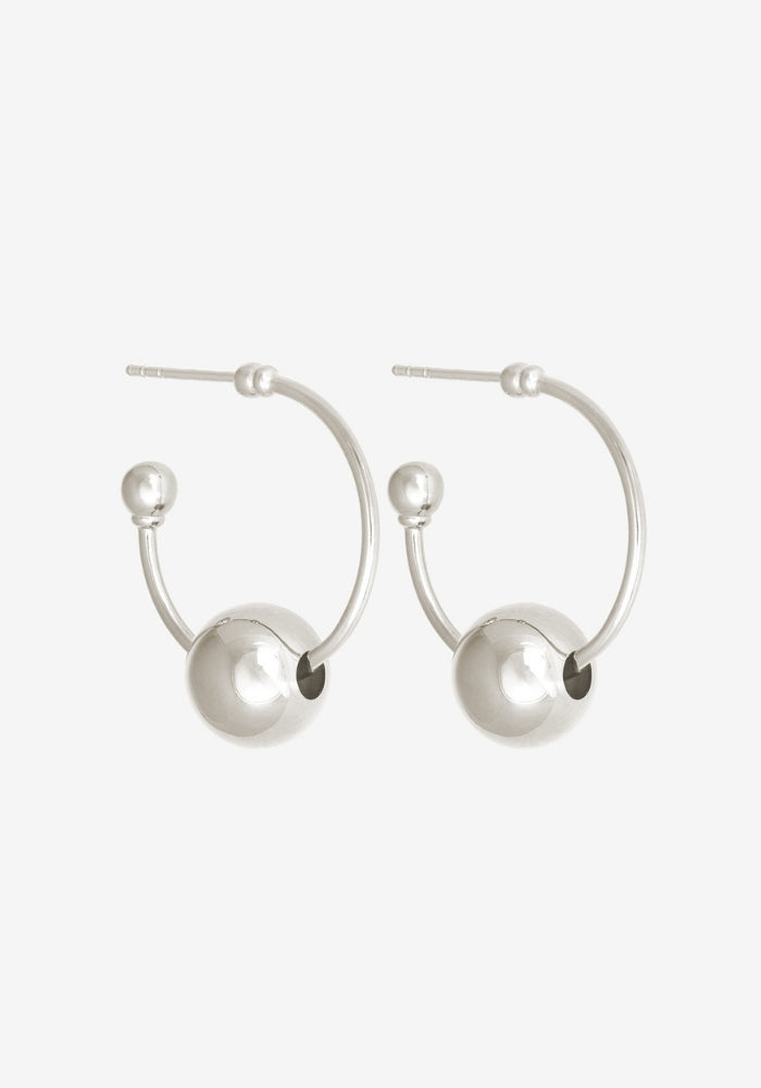 TEMPLE OF THE SUN Alba Hoops Medium Silver