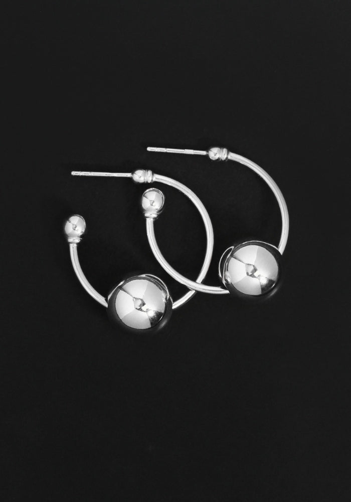 TEMPLE OF THE SUN Alba Hoops Medium Silver