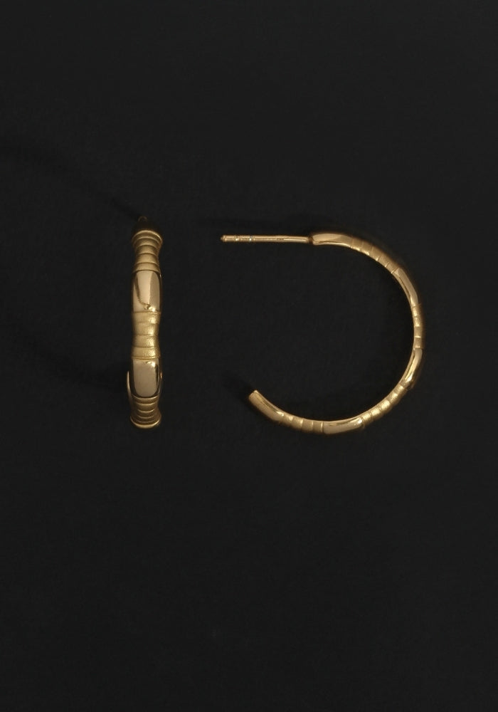 TEMPLE OF THE SUN Amari Hoops Gold Vermeil