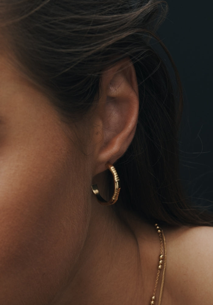 TEMPLE OF THE SUN Amari Hoops Gold Vermeil