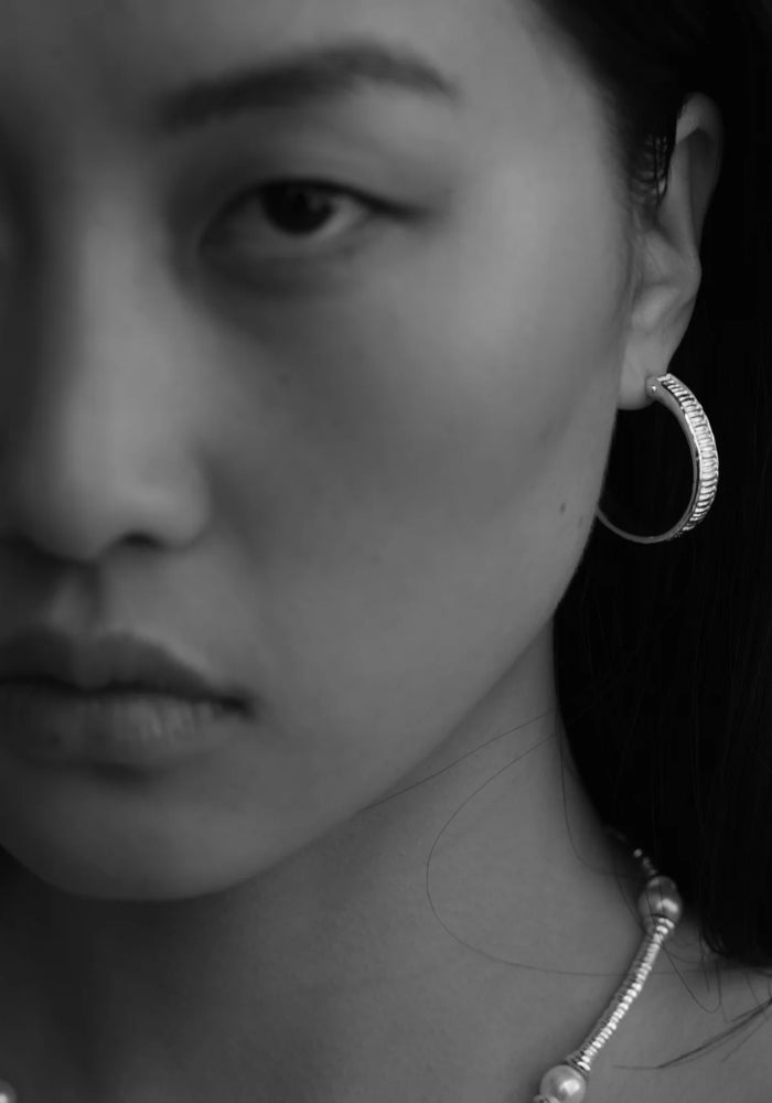 TEMPLE OF THE SUN Arete Hoops  - Silver