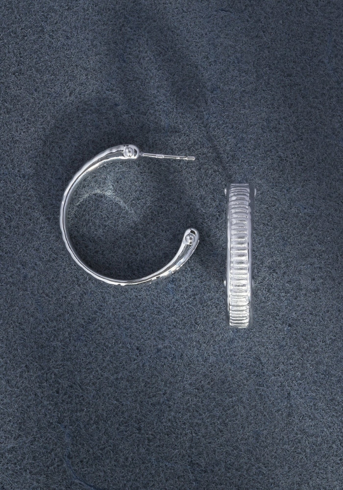 TEMPLE OF THE SUN Arete Hoops  - Silver