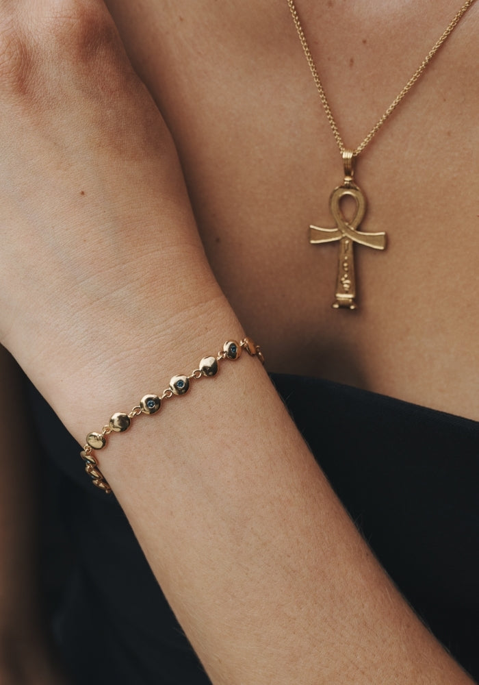 TEMPLE OF THE SUN  Mavi Chain Bracelet Gold