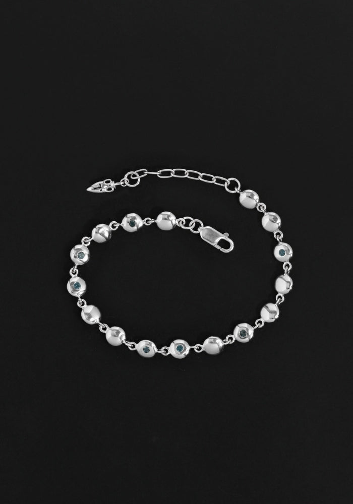 TEMPLE OF THE SUN  Mavi Chain Bracelet Silver