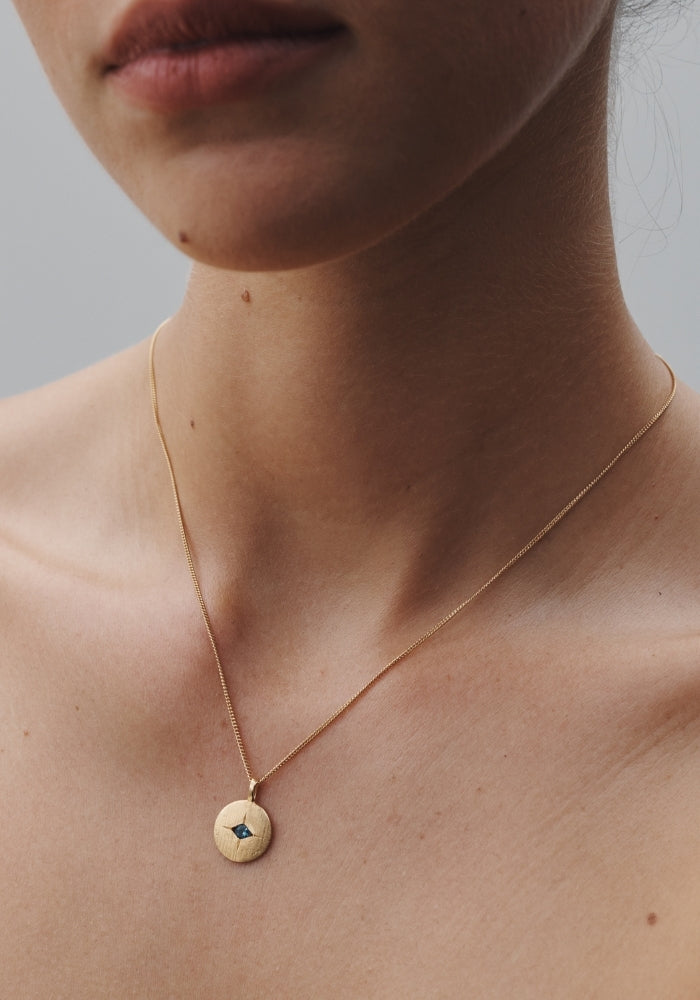 TEMPLE OF THE SUN Mavi Eye Necklace Gold