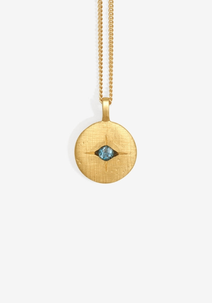 TEMPLE OF THE SUN Mavi Eye Necklace Gold