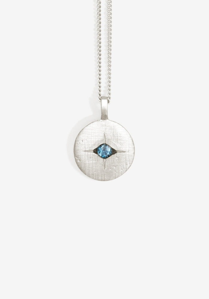 TEMPLE OF THE SUN Mavi Eye Necklace Silver